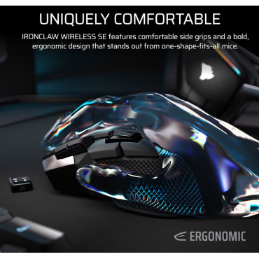 Corsair IRONCLAW SE | Gaming Mouse | Wireless/Wired | 2.4GHz, Bluetooth, USB-C | Black