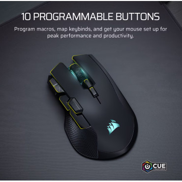 Corsair IRONCLAW SE | Gaming Mouse | Wireless/Wired | 2.4GHz, Bluetooth, USB-C | Black