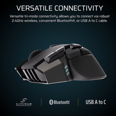 Corsair IRONCLAW SE | Gaming Mouse | Wireless/Wired | 2.4GHz, Bluetooth, USB-C | Black