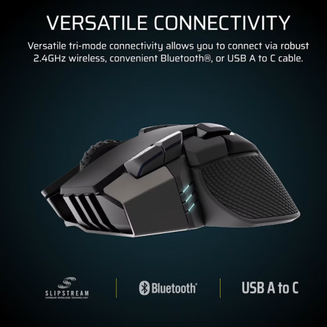 Corsair IRONCLAW SE | Gaming Mouse | Wireless/Wired | 2.4GHz, Bluetooth, USB-C | Black