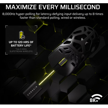 Corsair SABRE V2 PRO | Gaming Mouse | Wireless/Wired | 2.4GHz, Bluetooth, USB-C | Black