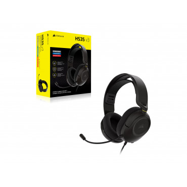 Corsair Gaming Headset | HS35 v3 | Wired | Microphone | Carbon