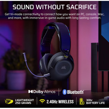Corsair Gaming Headset | HS35 v3 | Bluetooth | Over-Ear | Microphone | Carbon | Wireless