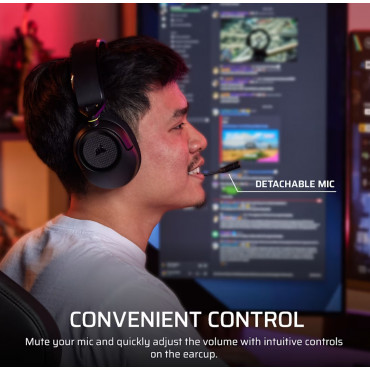 Corsair Gaming Headset | HS35 v3 | Bluetooth | Over-Ear | Microphone | Carbon | Wireless