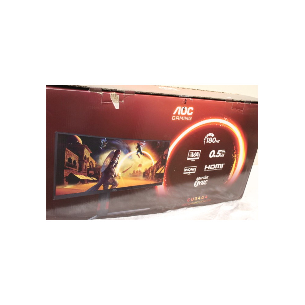 SALE OUT. AOC CU34G4 Curved 34" 3440x1440/21:9/1ms HDMI, DisplayPort, USB, Audio out | SALE OUT. AOC | CU34G4 | 34 " | Fast VA |