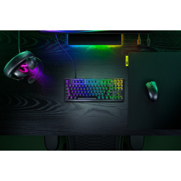 Razer Hall Effect Magnetic Esports Keyboard | Huntsman V3 HE Magnetic Tenkeyless 8KHz | Keyboard | Wireless | US | Razer Hall Ef
