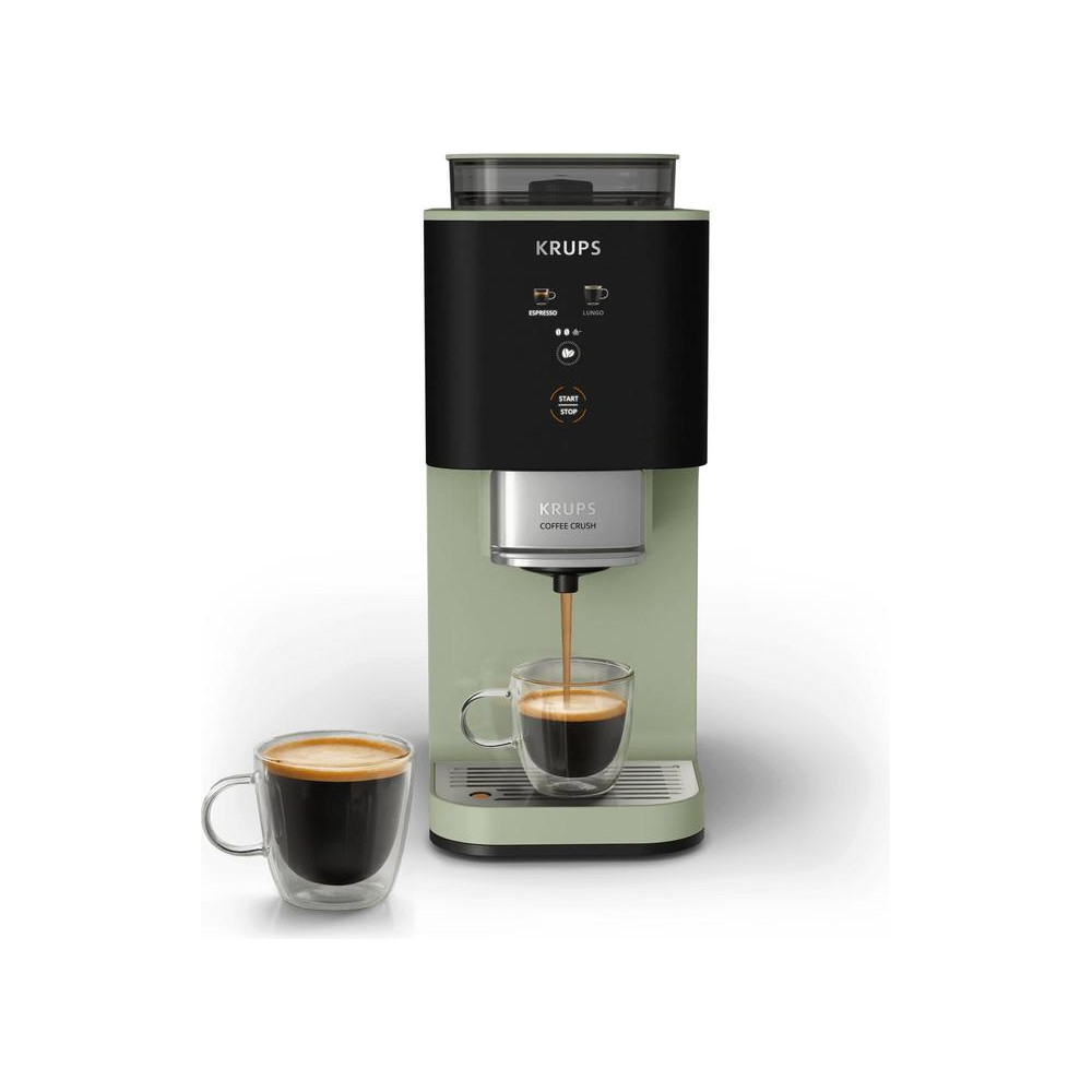 Krups Coffee Maker | SA401LE0 Crush | Pump pressure 15 bar | Automatic | Black/Green | 1370 W