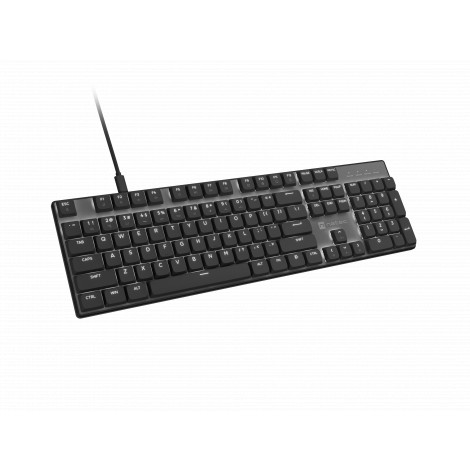 Natec Amberjack | Keyboard | Wired | US | Linear | White backlight, Hot-swappable switches, Anti-ghosting, Built-in memory, Macr
