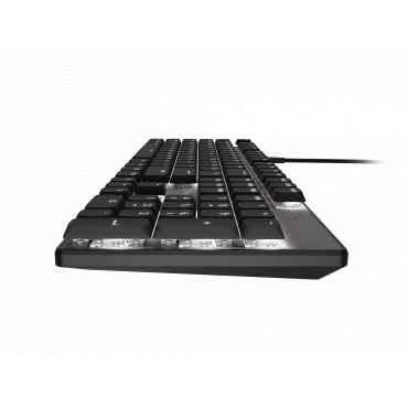 Natec Amberjack | Keyboard | Wired | US | Linear | White backlight, Hot-swappable switches, Anti-ghosting, Built-in memory, Macr