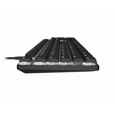 Natec Amberjack | Keyboard | Wired | US | Linear | White backlight, Hot-swappable switches, Anti-ghosting, Built-in memory, Macr