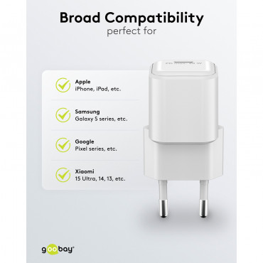 Goobay 20 W USB-C PD GaN Fast Charger Nano | USB-C