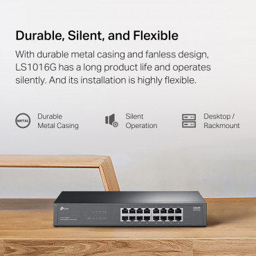 TP-LINK 16-Port Gigabit Switch | LS1016G | Unmanaged | Desktop/Rack-mountable