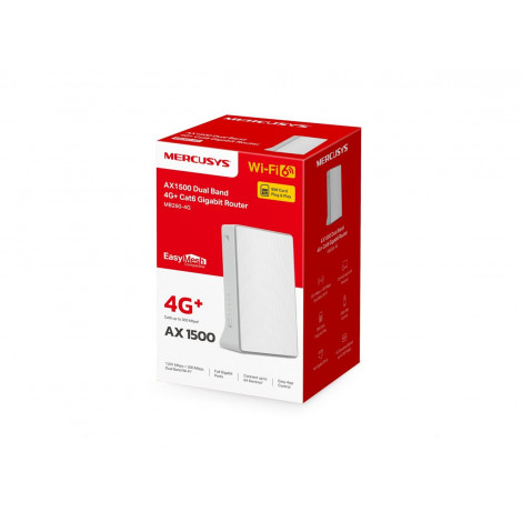 Mercusys AX1500 Wireless Dual Band Gigabit Router | MB260-4G | 802.11ax | 1201 Mbit/s | Ethernet LAN (RJ-45) ports 2 | Mesh Supp
