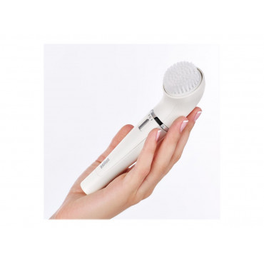 Braun Face Facial Epilator and Brush | SE810 | Number of power levels 1 | Wet & Dry | White/Silver