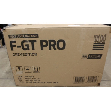 SALE OUT. | F-GT Pro Formula and GT Grey Edition | Racing Simulator Cockpit | Steel | Grey | DAMAGED PACKAGING AND MANUAL, SCRAT