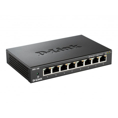 D-Link | Switch | DGS-108/E | Unmanaged | Desktop | Gigabit Ethernet (copper) ports quantity 8 | 60 month(s)