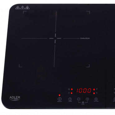 AD 6516 | Adler Cooker | Touch controls | Number of burners/cooking zones 2 | Induction | Black
