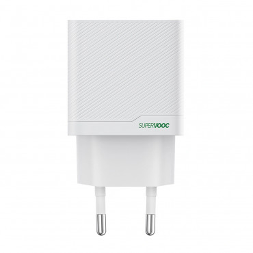 OPPO SUPERVOOC 45W Dual-Port Charger (White), OSAB4CB4AE
