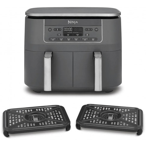 NINJA Double hot air fryer | DZ300EU | Power 2400 W | Capacity 7.6 L | Grey