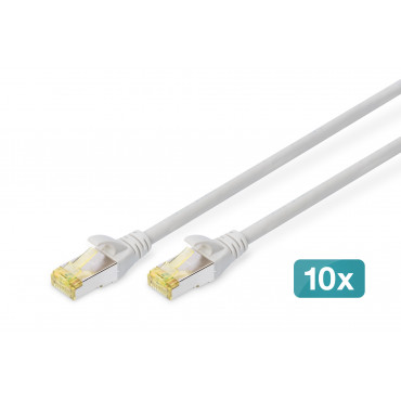 DIGITUS CAT 6A S/FTP patch cable, 10 pieces | Digitus