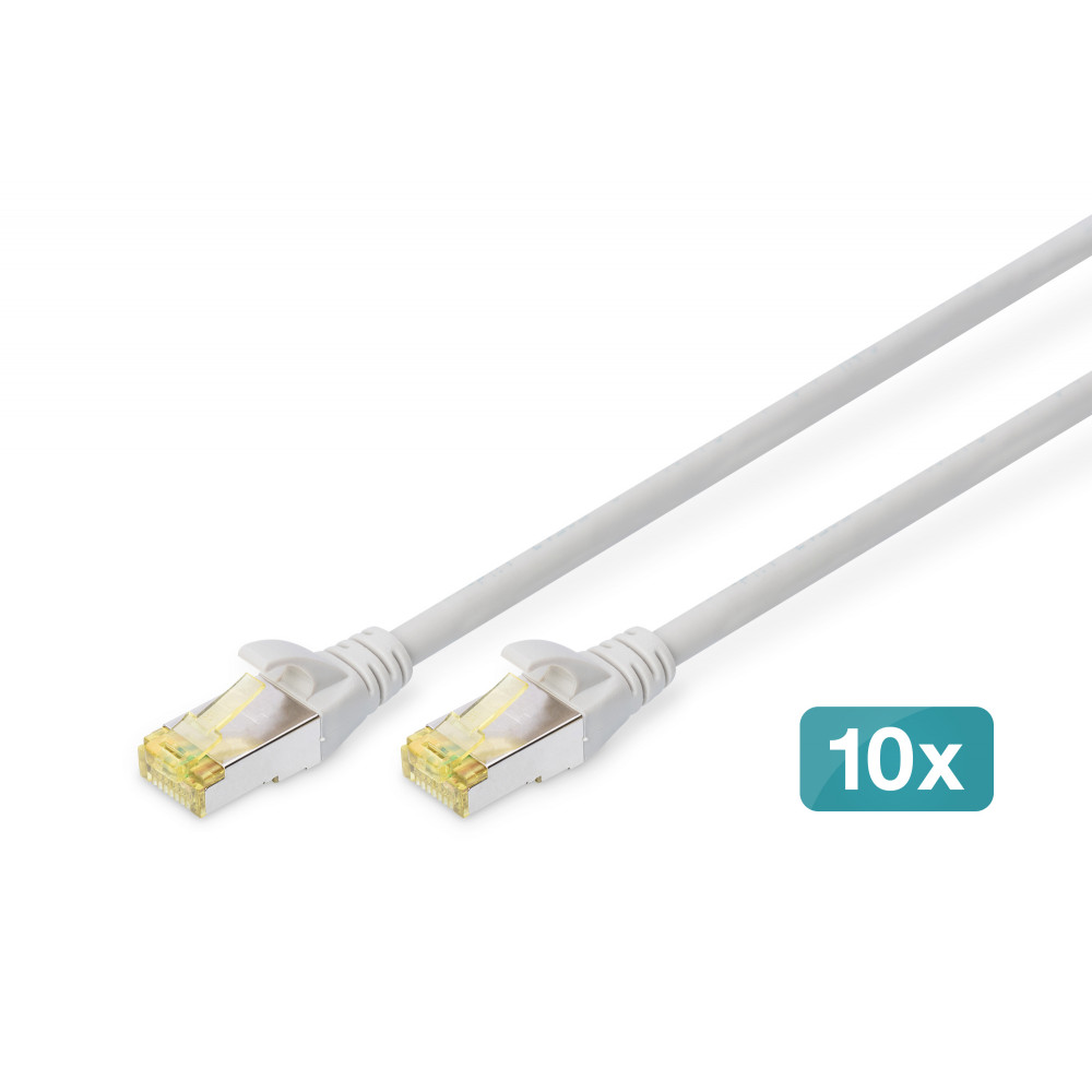 DIGITUS CAT 6A S/FTP patch cable, 10 pieces | Digitus