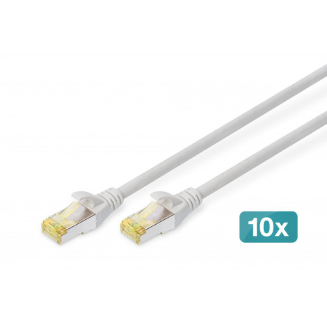 DIGITUS CAT 6A S/FTP patch cable, 10 pieces | Digitus