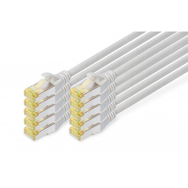 DIGITUS CAT 6A S/FTP patch cable, 10 pieces | Digitus