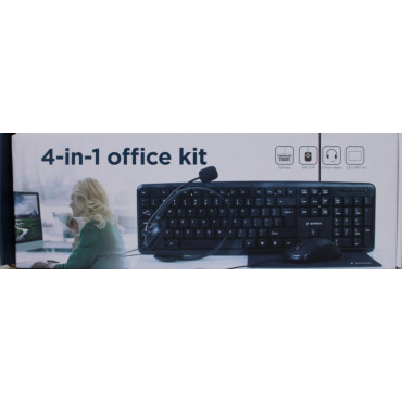 SALE OUT. Gembird KBS-UO4-01 Multimedia office set, black, US-Layout | SALE OUT. | Gembird 4-in-1 Multimedia office set | KBS-UO