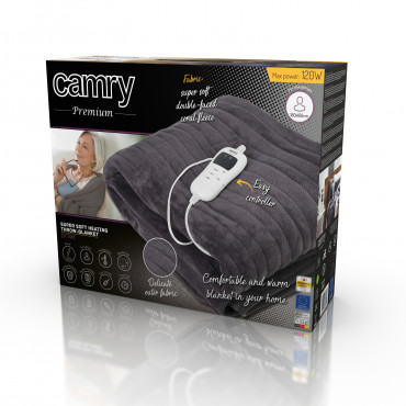 Camry | Electric blanket | CR 7418 | Number of heating levels 7 | Number of persons 1 | Washable | Coral fleece | 110-120 W | Br
