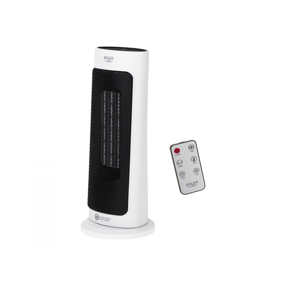 Adler | Tower Fan Heater with Timer | AD 7738 | Ceramic | 2000 W | Number of power levels 2 | Suitable for rooms up to 25 m | Wh