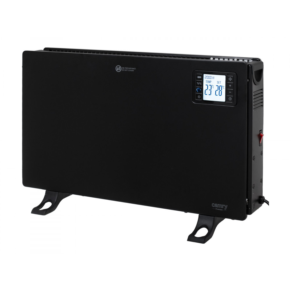 Camry Fan Heater with Remote Control | CR 7739 | Convection Heater | 2000 W | Number of power levels 3 (750W/1250W/2000W) | Blac