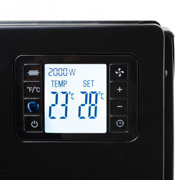 Camry Fan Heater with Remote Control | CR 7739 | Convection Heater | 2000 W | Number of power levels 3 (750W/1250W/2000W) | Blac