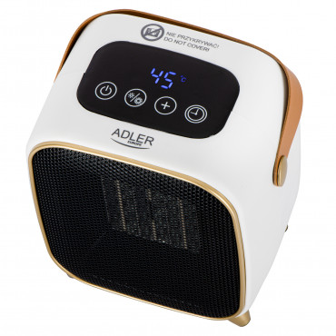 Adler AD 7762 Ceramic Fan Heater with LED Display, Cool Air Fan