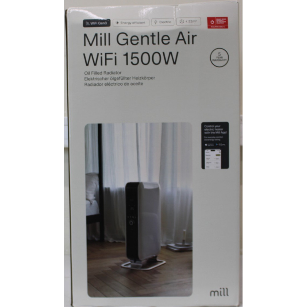 SALE OUT. Mill | Heater | OIL1500WIFI3 GEN3 | Oil Filled Radiator | 1500 W | Number of power levels 3 | Suitable for rooms up to