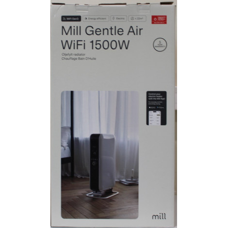 SALE OUT. Mill | Heater | OIL1500WIFI3 GEN3 | Oil Filled Radiator | 1500 W | Number of power levels 3 | Suitable for rooms up to