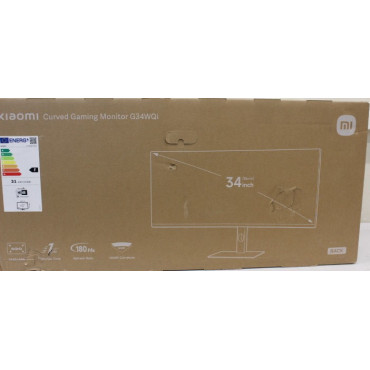 SALE OUT. Xiaomi | G34WQi | 34 " | WQHD | 21:9 | 180 Hz | 1 ms | 3440 x 1440 pixels | 350 cd/m | HDMI ports quantity 2 | Black |