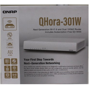 SALE OUT. QNAP QHora-301W WiFi 6 up to 3.5Gbps Speed AX optimized Quad-Core Processor 4x4 MU-MIMO & OFDMA 2* 10GbE (Multi-Gig) W