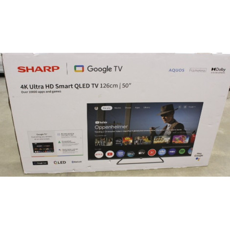 SALE OUT. Sharp 50HP6265E 50" (126cm) QLED 4K Ultra HD Google TV, Dolby Vision, Dolby Atmos, Central Stand | Sharp 50HP6265E | 5