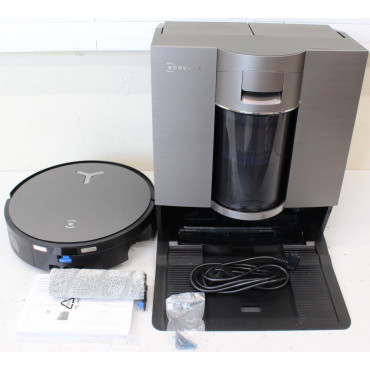 SALE OUT. Ecovacs DEEBOT X11 OMNICYCLONE EU Vacuum & mop, Wet&Dry,with new bagless All-in-One OmniCyclone station, Black (with b