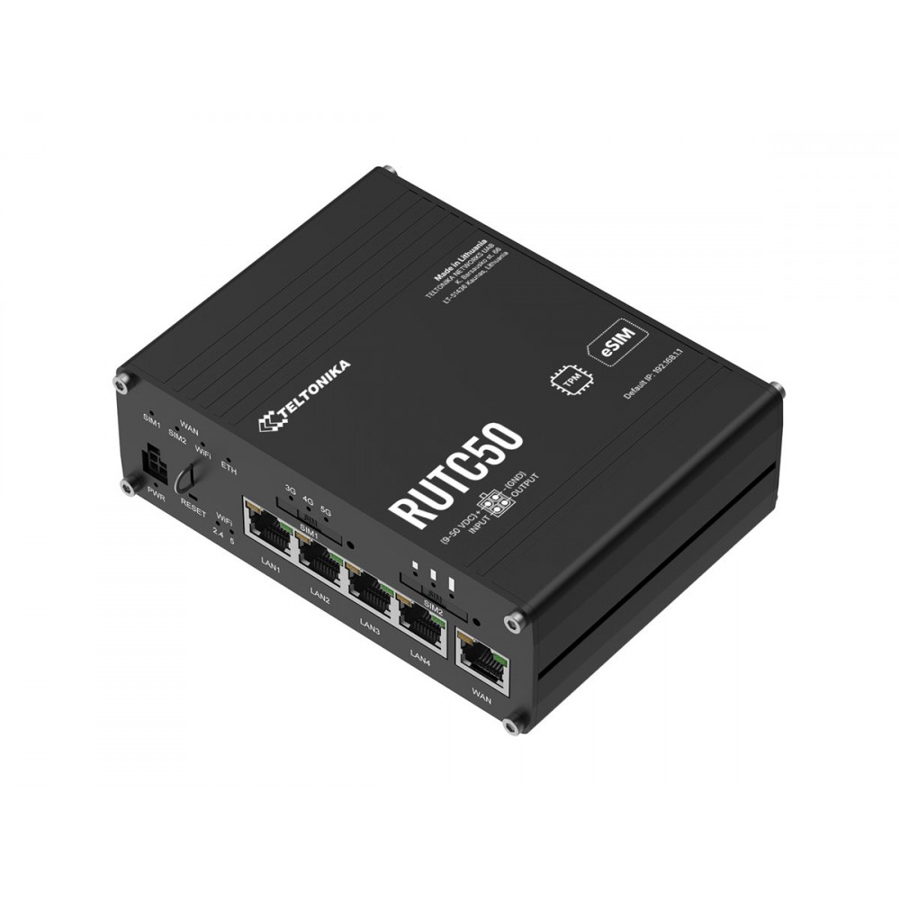 Teltonika RUTC5021 Industrial 5G Router with Wi-Fi 6 | Teltonika