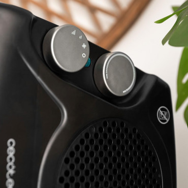 Cecotec ReadyWarm 2000 Max Dual Black | Fan heater | 2000 W | Number of power levels 3 | Suitable for rooms up to 20 m | Black