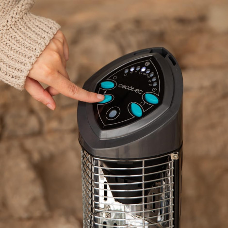 Cecotec ReadyWarm 1000 Power Tower | Halogen Heater | 1000 W | Number of power levels 2 | Black | IP55