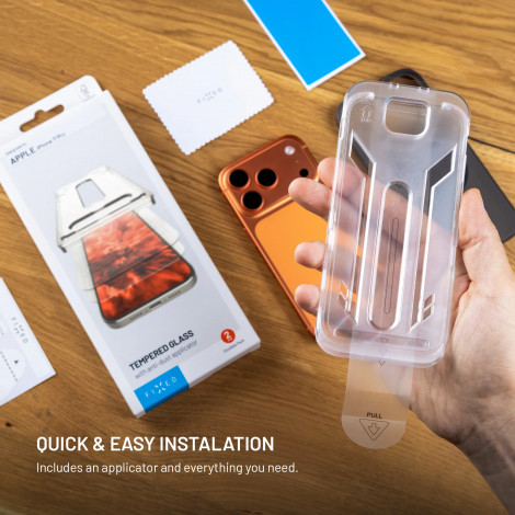 FIXED 2,5D Tempered Glass with anti-dust applicator for Apple iPhone 18 Pro Max, 2 pcs | Fixed