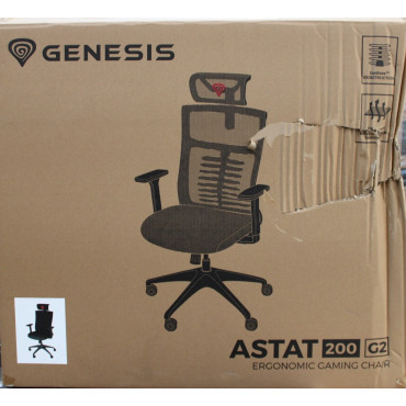 SALE OUT. | Ergonomic Chair Astat 200 Base material Nylon Castors material: Nylon with CareGlide coating | Black | DAMAGED PACKA
