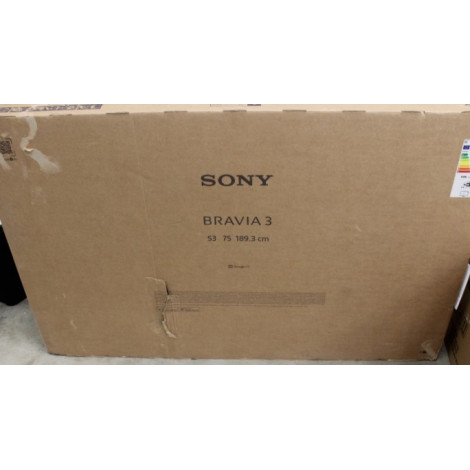 SALE OUT. Sony K75S35B Bravia 3 75" (189cm) 4K Ultra HD Smart Google D-LED TV | SALE OUT. | Sony TV | K75S35B Bravia 3 | 75 | Sm