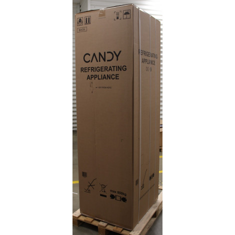 SALE OUT. Candy ECN2CQTEX206 Refrigerator, E, Freestanding, Combi, Height 205cm, Fridge net 289 L, Freezer net 120 L, Stainless 