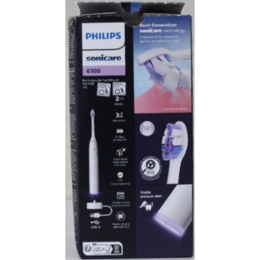 SALE OUT. Philips HX7119/02 Sonicare Series 6100 Electric Toothbrush, White | Philips Electric Toothbrush | HX7119/02 Sonicare S