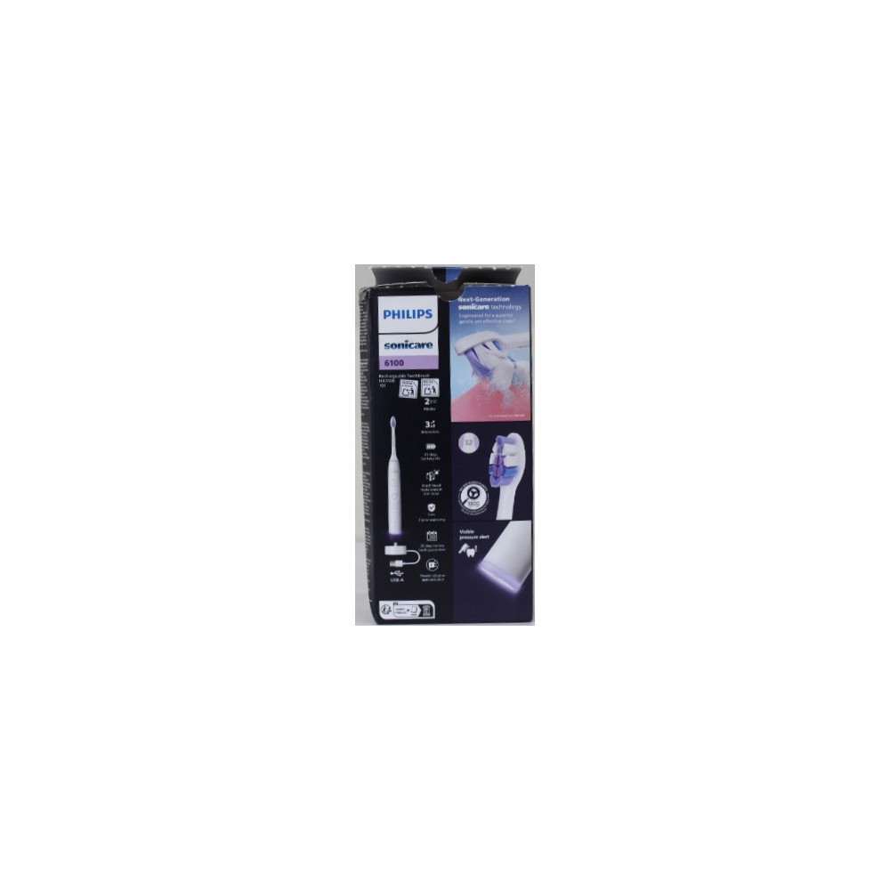 SALE OUT. Philips HX7119/02 Sonicare Series 6100 Electric Toothbrush, White | Philips Electric Toothbrush | HX7119/02 Sonicare S