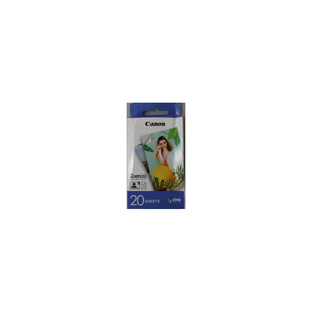SALE OUT. 20 sheets | ZP-2030 | Photo Paper | White | 5 x 7.6 cm | DAMAGED PACKAGING