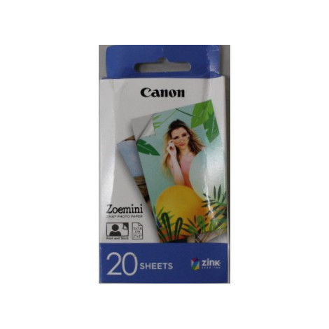 SALE OUT. 20 sheets | ZP-2030 | Photo Paper | White | 5 x 7.6 cm | DAMAGED PACKAGING